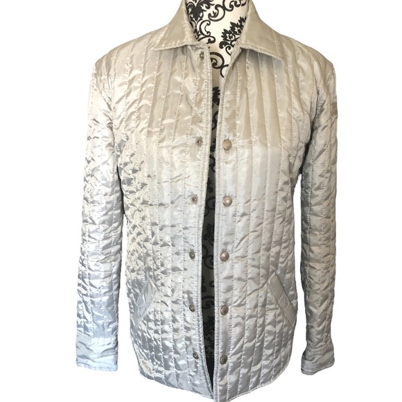 Ralph Lauren Polo Sport Silver Quilted Collared Jacket - Picture 3 of 10